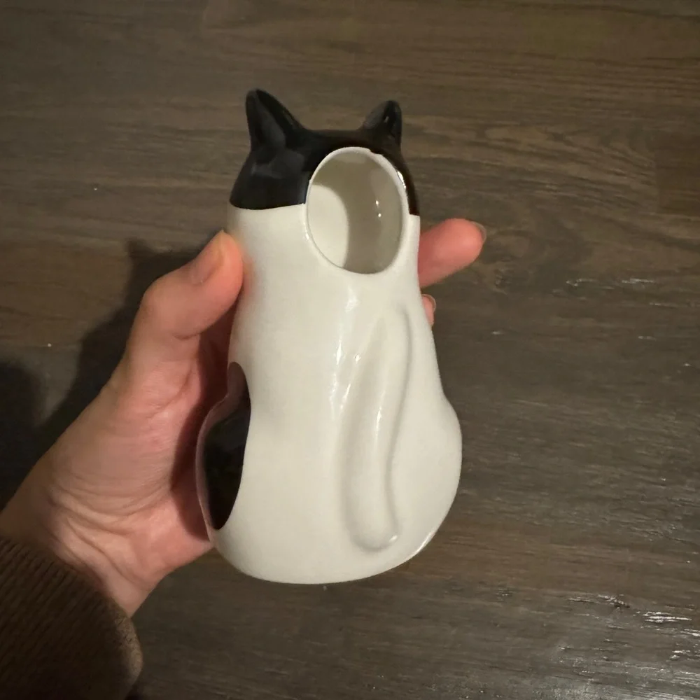 Cat flower vase & Pen Stand, kitty decor home decor cat pitcher - Picture 6 of 6